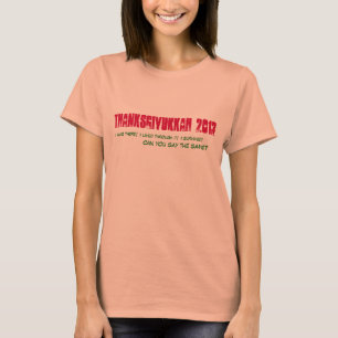 T-shirt T de Thanksgivukkah 2013 - mulheres