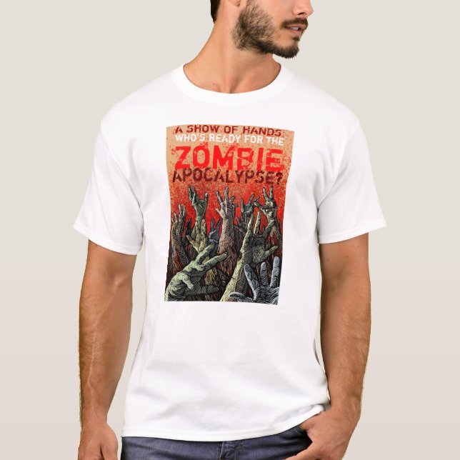 T-shirt T do apocalipse do zombi (Frente)