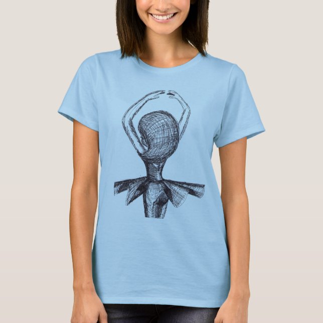 T-shirt T do balé de Cadouxdle do Twirl (Frente)