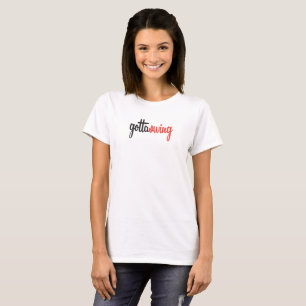 T-shirt T do branco do Gottaswing da mulher