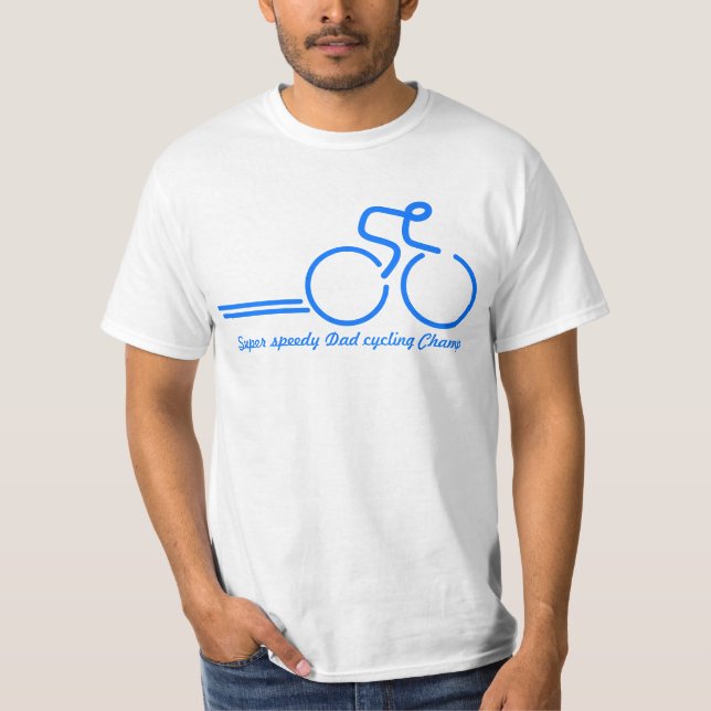 T-shirt T do cavaleiro da bicicleta do pai do campeão do (Frente)