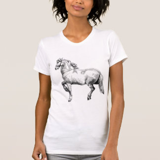 T-shirt T do cavalo branco