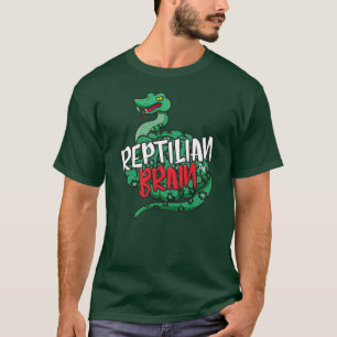 T-shirt T do cérebro do Reptilian