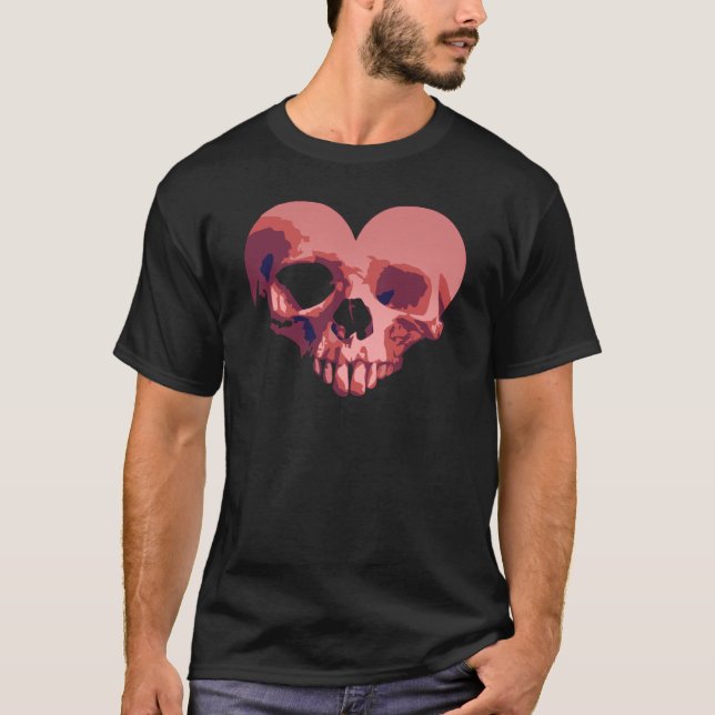 T-shirt T do coração do zombi (Frente)