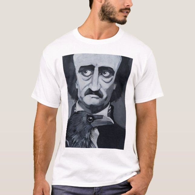 T-shirt T do corvo de Edgar Allan Poe (Frente)