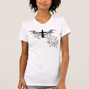 T-shirt T do cristão da cruz do 37:28 do salmo