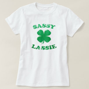 T-shirt T do dia de St Patrick Sassy do Lassie