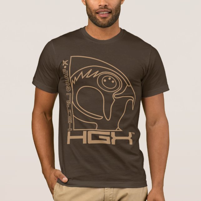 T-shirt T do esboço de HGX Tan (Frente)