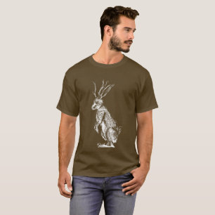T-shirt T do esboço de Jackalope