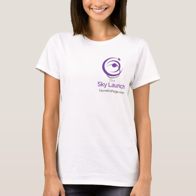 T-shirt T do funcionário do lançamento do céu (Frente)