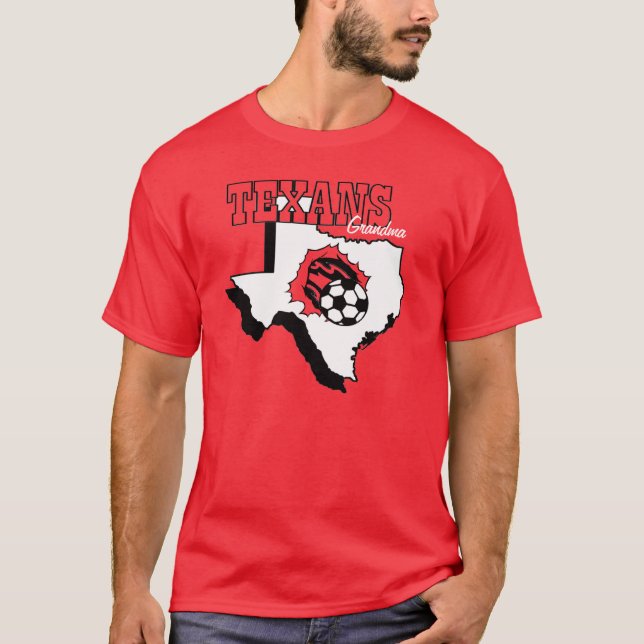 T-shirt T do futebol da mamã dos Texans (Frente)
