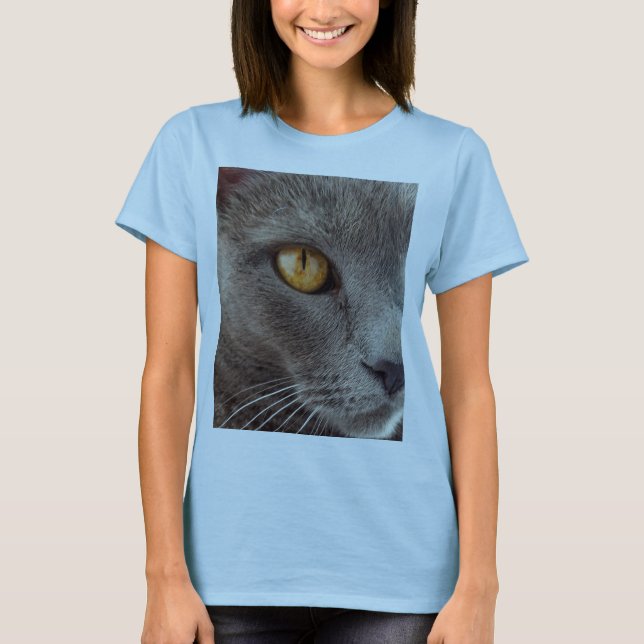 T-shirt T do gato (Frente)