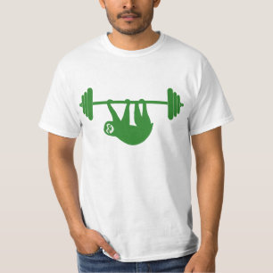 T-shirt T do Gym da preguiça (verde)
