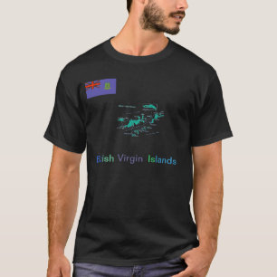 T-shirt T do mapa de British Virgin Islands