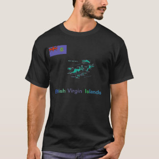 T-shirt T do mapa de British Virgin Islands