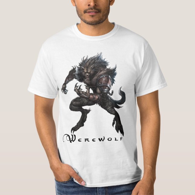 T-shirt T do monstro - homem-lobo (Frente)