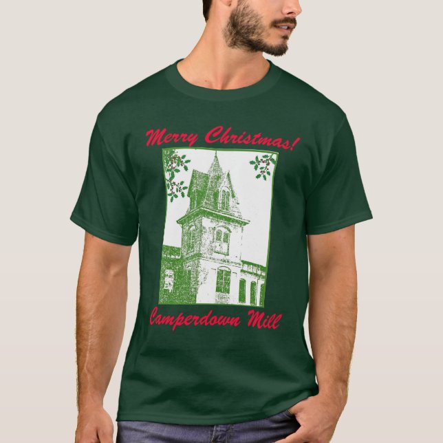 T-shirt T do Natal da torre de Camperdown (Frente)