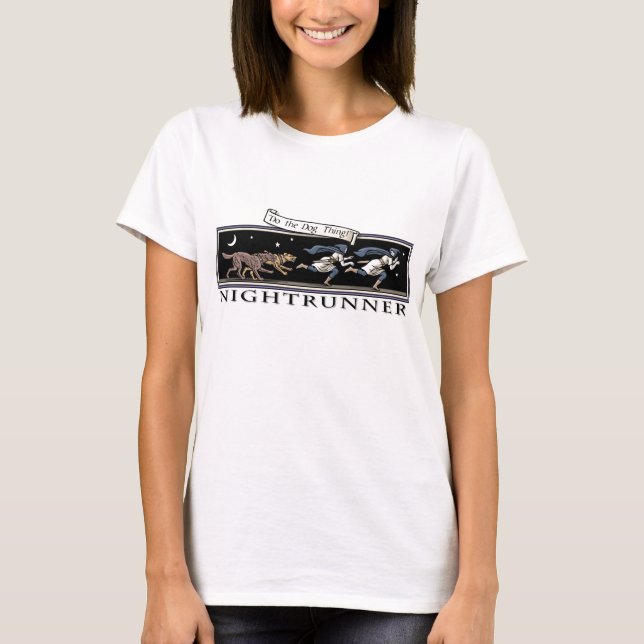 T-shirt T do Nightrunner das mulheres (Frente)