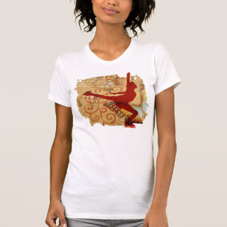 T-shirt T do patinagem no gelo do butterfly_grunge