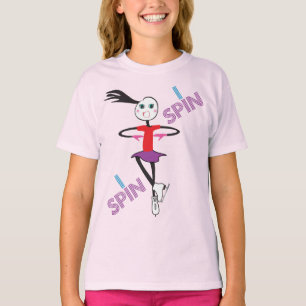 T-shirt T do patinagem no gelo do ispin