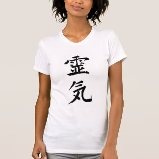 T-shirt T do pescoço da colher de Reiki