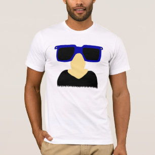 T-shirt T do pescoço em incógnito do bigode & de grupo d