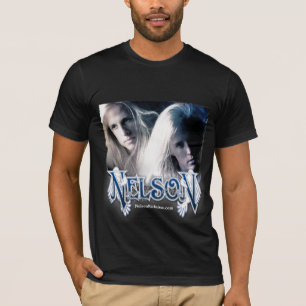 T-shirt T do preto do vintage de NELSON - homens