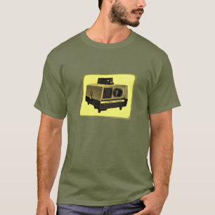 T-shirt T do projetor de corrediça