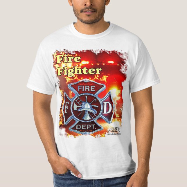 T-shirt T do sapador-bombeiro (Frente)