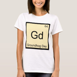 T-shirt T do símbolo do elemento da química do dia de Gd