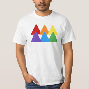 T-shirt T do triângulo do orgulho gay