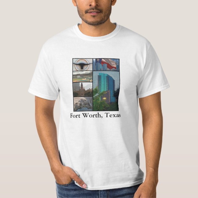 T-shirt T do valor de Fort Worth (Frente)