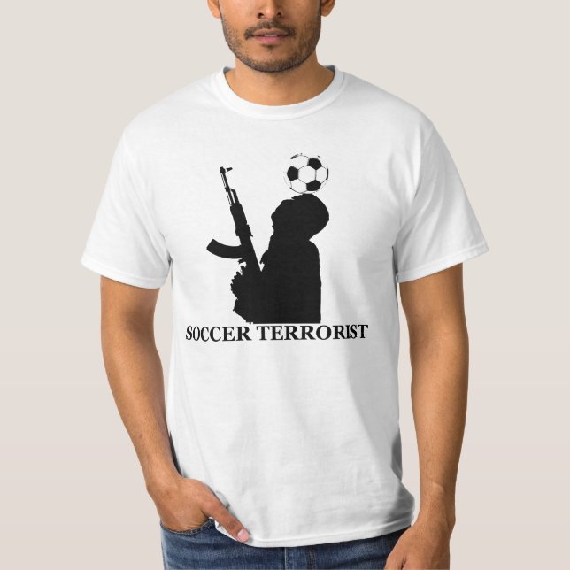 T-shirt T do valor do terrorista do futebol (Frente)