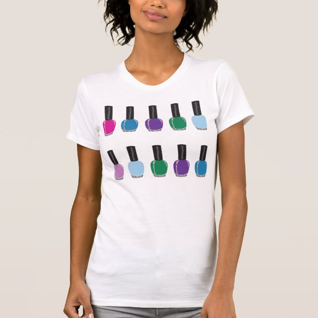 T-shirt T do verniz para as unhas (Frente)