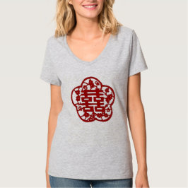 T-shirt T dobro chinês da felicidade