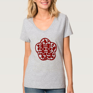 T-shirt T dobro chinês da felicidade