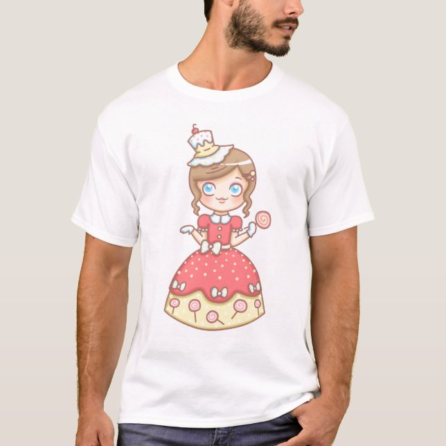 T-shirt T doce da menina (Frente)