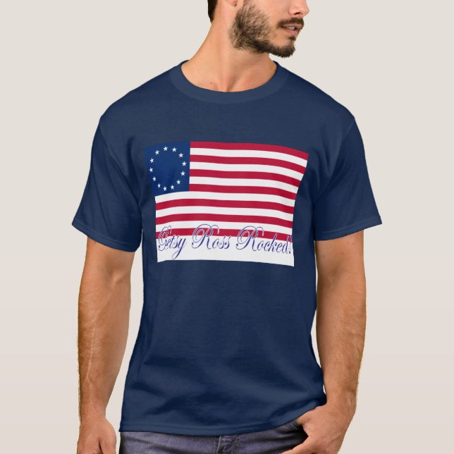 T-shirt T dos homens de Betsy Ross (Frente)