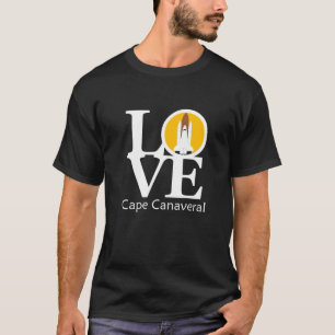 T-shirt T dos homens de Cabo Canaveral do AMOR