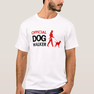 T-shirt T dos homens do caminhante do cão