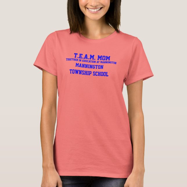 T-shirt T.E.M.M. MOM MANNINTON TOWNSHIP SCHOOL Ringer Tee (Frente)