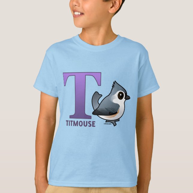 T-shirt T é para o Titmouse (Frente)