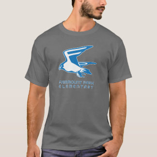 T-shirt T escuro do falcão com o gráfico claro do falcão