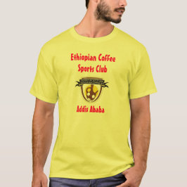 T-shirt T etíope do clube desportivo do café do papagaio
