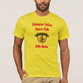 T-shirt T etíope do clube desportivo do café do papagaio