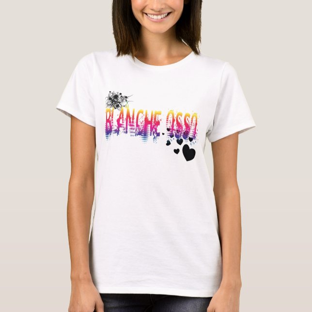 T-shirt T feito sob encomenda das senhoras para Blanche (Frente)