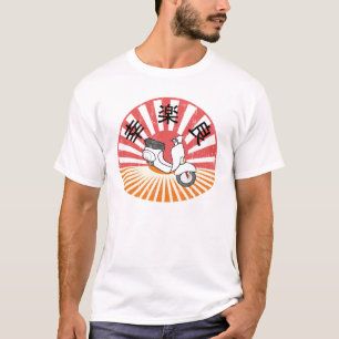 T-shirt T feliz do fio de mescla da bicicleta do