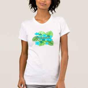 T-shirt T floral havaiano do jardim de Limahuli