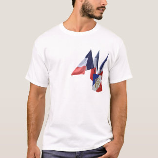 T-shirt T francês da bandeira