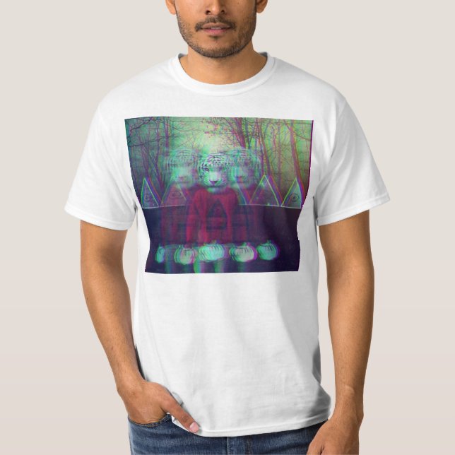 T-shirt T fresco do hipster (Frente)